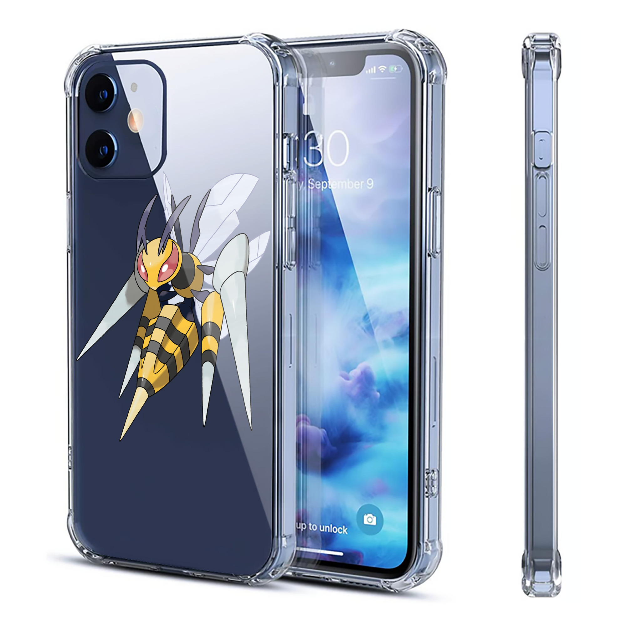 （画像用） ポケットモンスター Pokémon 【iPhone 12シリーズ対応】透明スマホケース（クリアソフトケース）